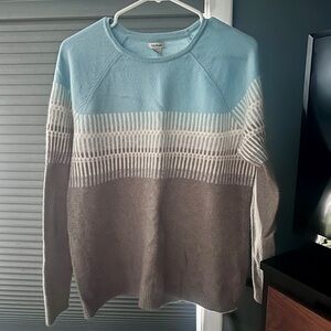 L.L. Bean 100% Cashmere Colourblock Sweater
